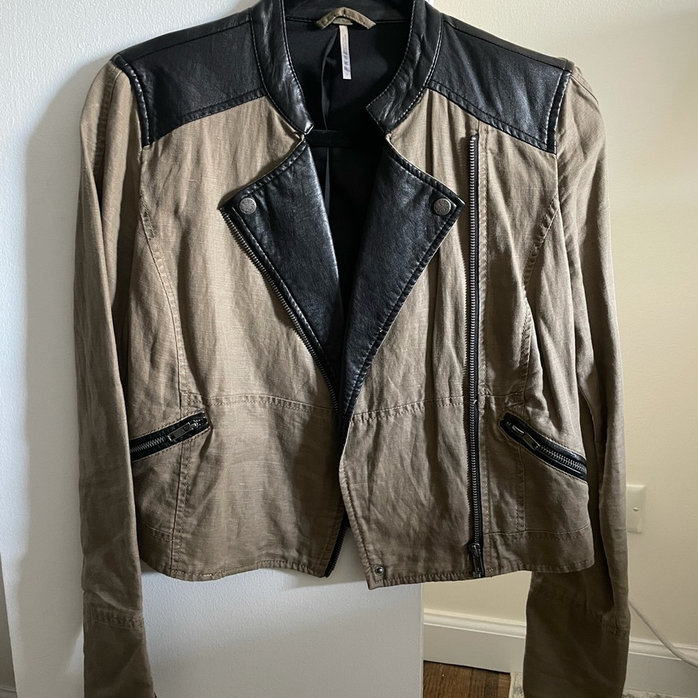Green and black Free People jacket